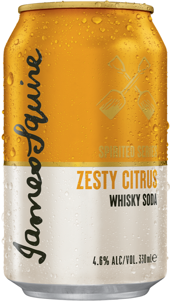 Can of James Squire Zesty Citrus Whisky Soda